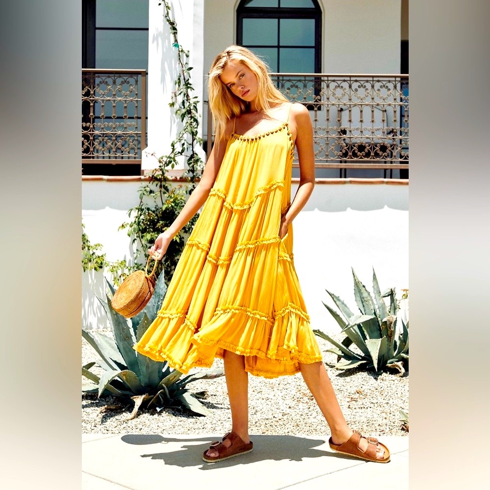 Free People Golden Solstice Dress